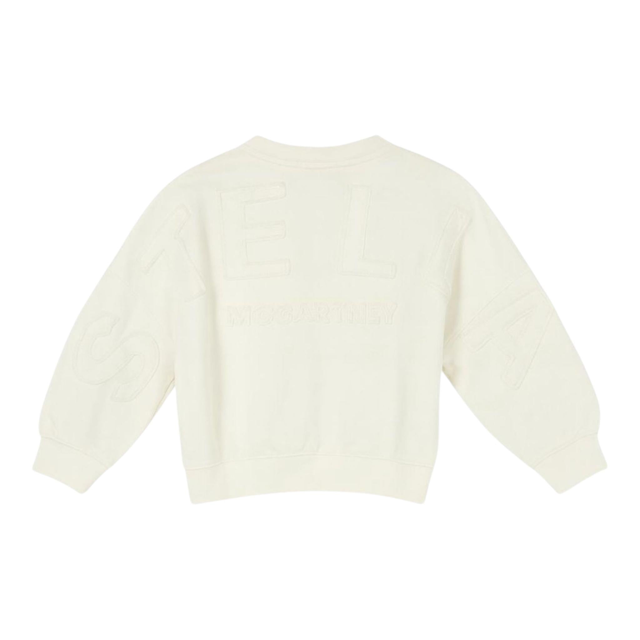 Stella Mccartney Felpa Chiusa Girocollo Tinta Unita con Logo per Bambina TW4C60 PANNA STELLA McCARTNEY 