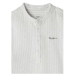 Pepe Jeans Camicia Manica Lunga Collo Coreano Fantasia A Righe per Bambino PB302705 PANNA PEPE JEANS 