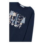 MAYORAL shirt girocollo tinta unita con stampa in contrasto Blu per Bambina 4072 BLU MAYORAL 