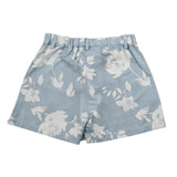 M+E' Short Tinta Unita con Stampa E Elastico In Vita per Neonata UE1805N AZZURRO M+E' 