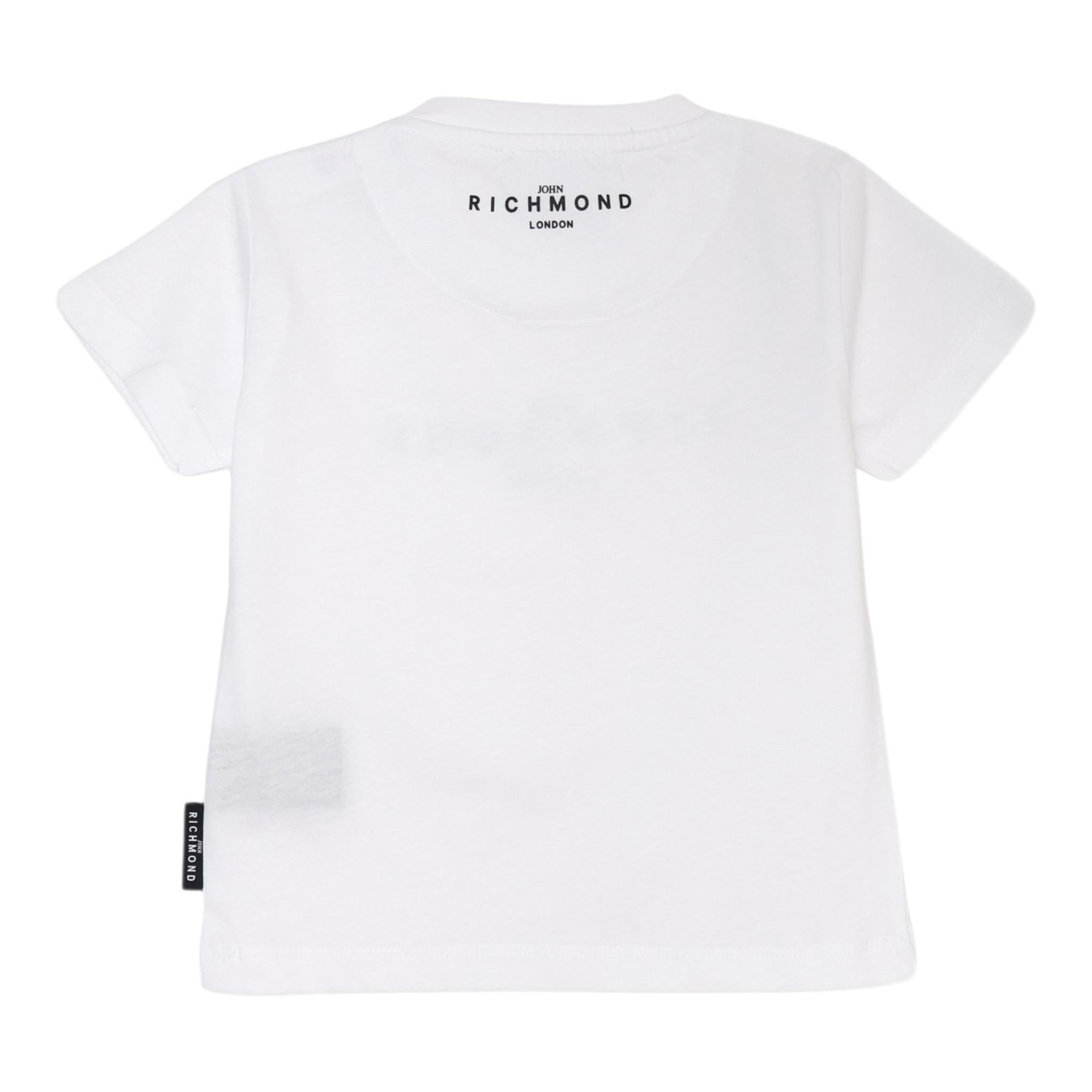 John Richmond Completo 2 Pezzi T-Shirt-Bermuda Bicolore per Neonato RIP25018CF BIANCO/NERO JOHN RICHMOND 