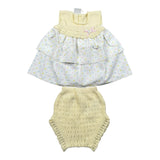 Paz Rodriguez Completo 2 Pezzi Camicia-Coulotte per Neonata 027122294 BIANCO/GIALLO PAZ RODRIGUEZ 