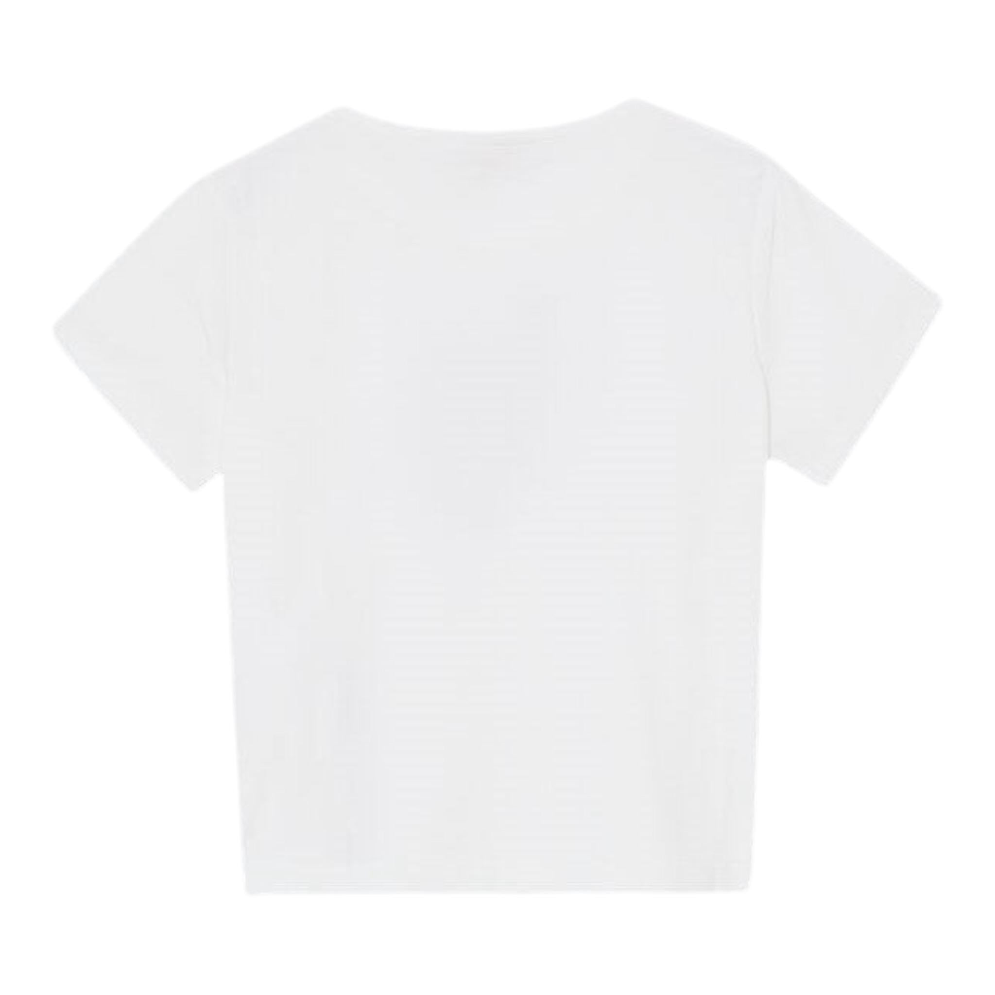 Liu Jo T-Shirt Girocollo Tinta Unita con Brillantini per Bambina GA5119XX BIANCO LIU JO 
