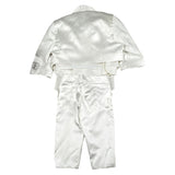 Valentino Minale Completo 5 Pezzi Giacca-Camicia-Gilet-Papillin-Pantalone per Neonato FM31071 BIANCO VALENTINO MINALE 