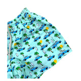 Saint Barth Costume Modello Boxer Tinta Unita con Stampa per Bambino SURFVOJAGE VERDE ACQUA SAINT BARTH 