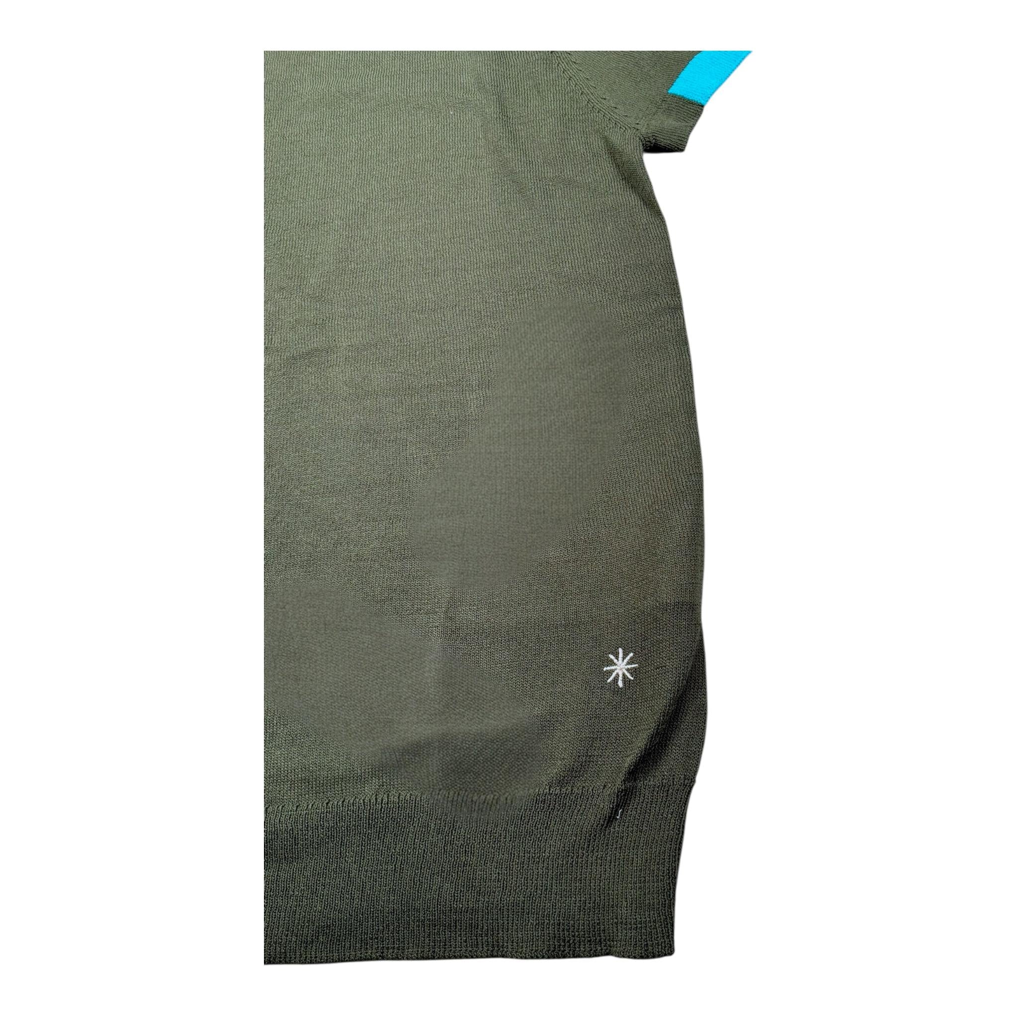 Manuel Ritz T.Shirt Girocollo Tinta Unita con Profili In Contrasto per Bambino MR2996X VERDE MANUEL RITZ 