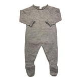 Wedoble Tutina Manica Lunga Tinta Unita Grigio Per Neonato