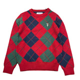 TRUSSARDI maglia tinta unita con fantasia rombi Rosso per Bambino TBA25062MA ROSSO TRUSSARDI 