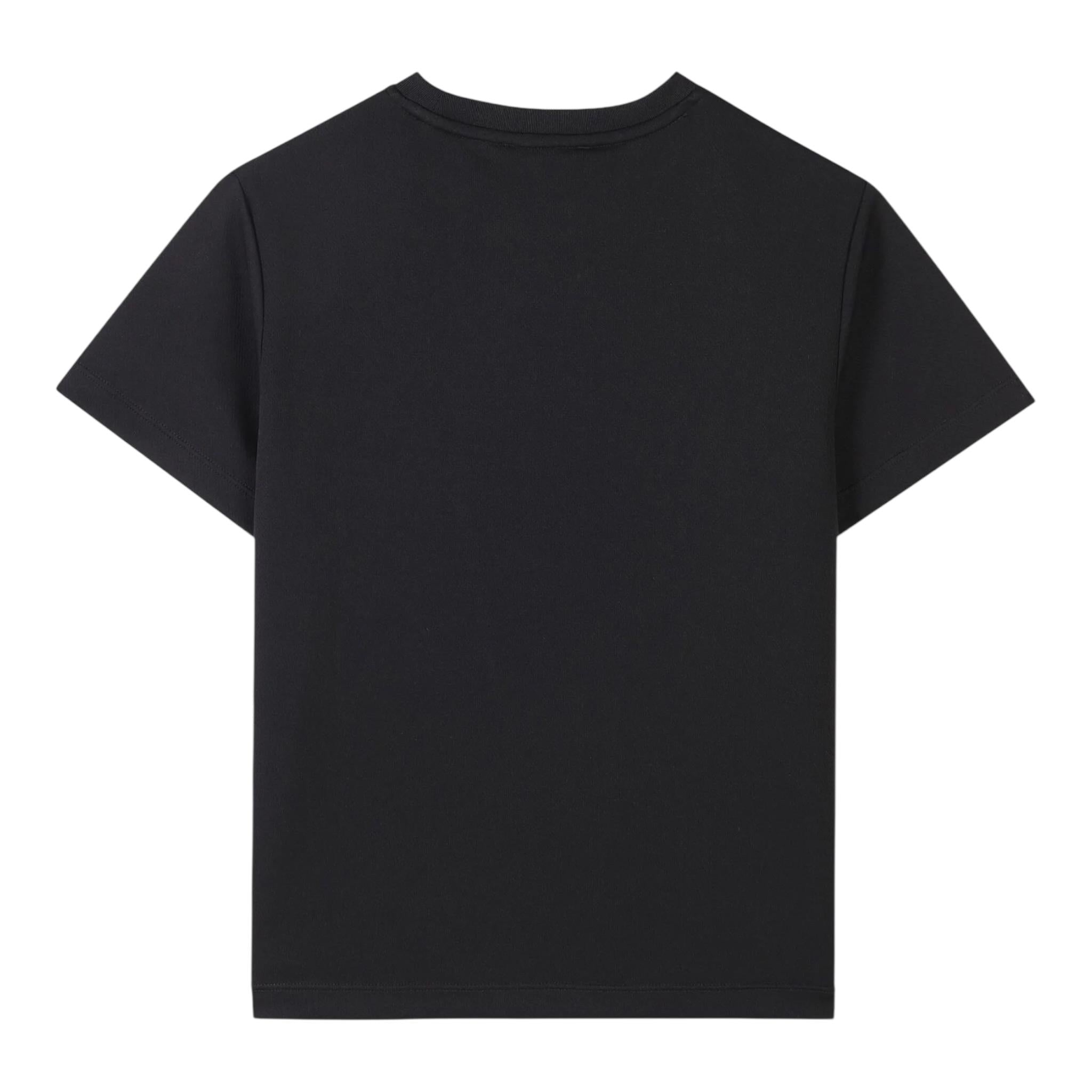 Dkny T-Shirt Girocollo Tinta Unita con Stampa per Bambino D62237 NERO DKNY 