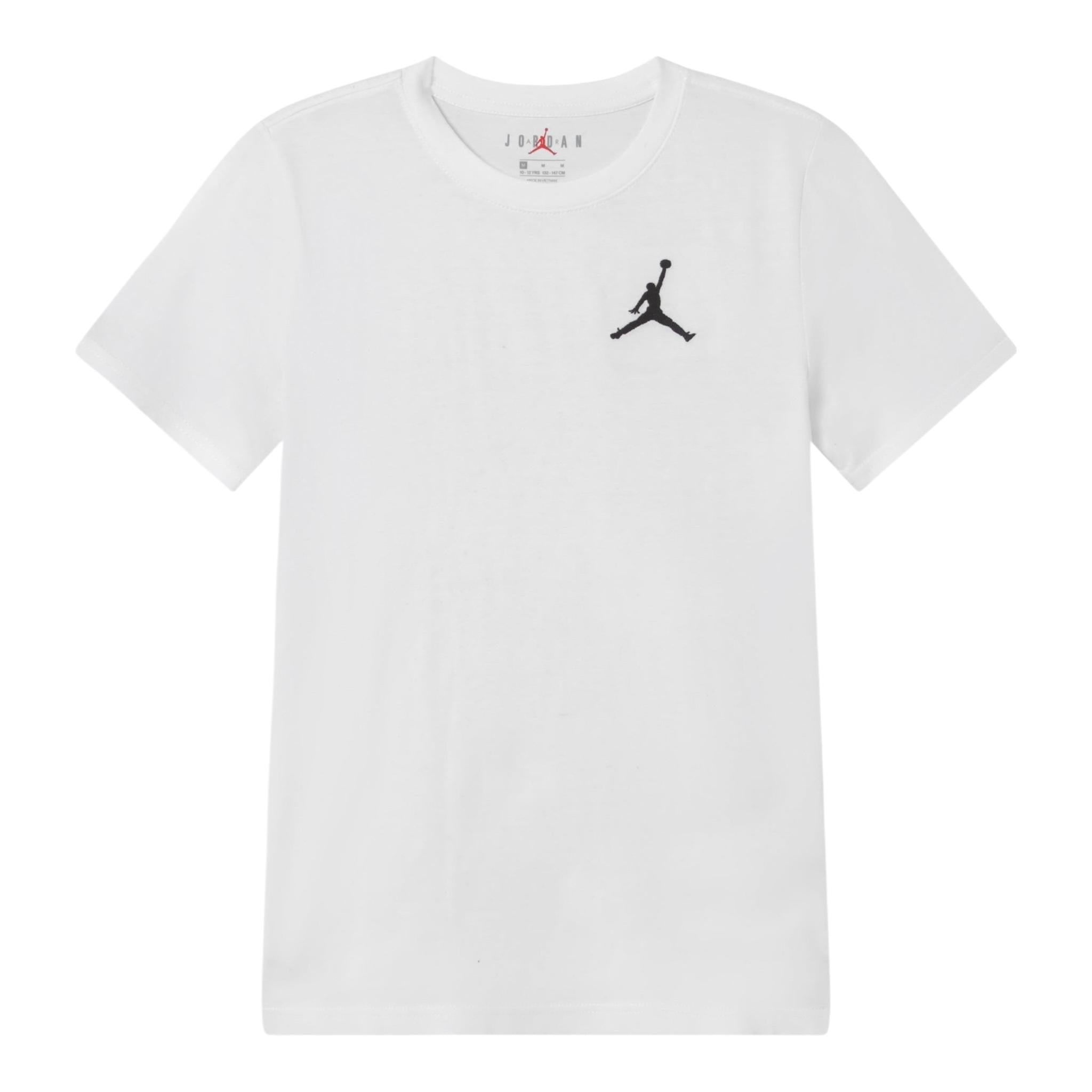 Jordan T-Shirt Girocollo Tinta Unita con Logo per Bambino 85A873 BIANCO JORDAN 