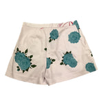 Miss Blumarine Short Tinta Unita con Stampa Rose per Bambina BFBE001 PANNA MISS BLUMARINE 