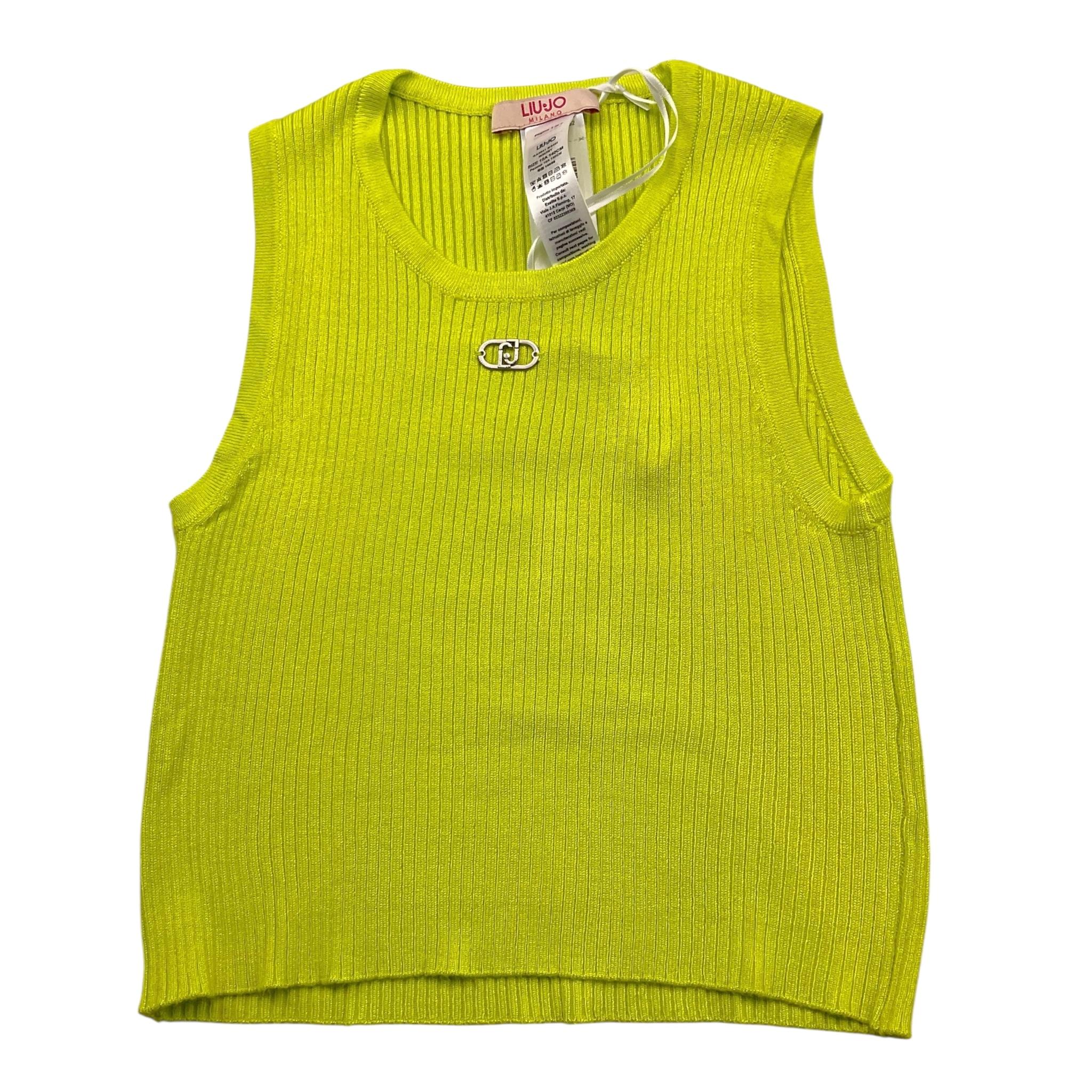 Liu Jo Canotta Tinta Unita con Logo per Bambina GA5041 VERDE LIU JO 