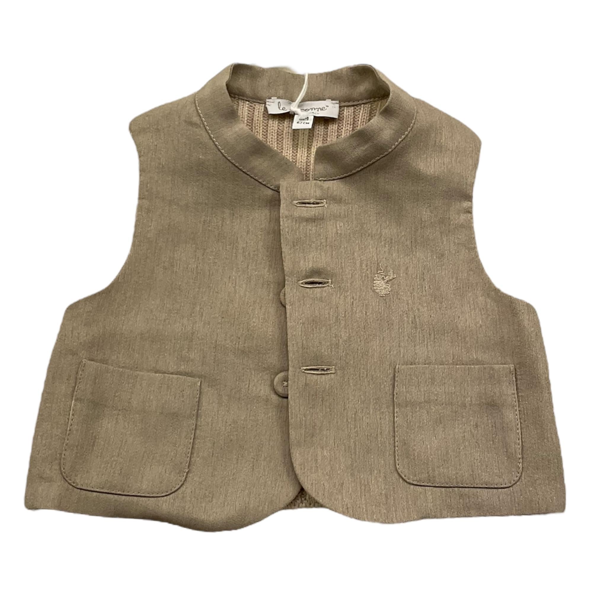 LE COCONNE gilet tinta unita Beige per Neonato LCN1311 BEIGE LE COCONNE 