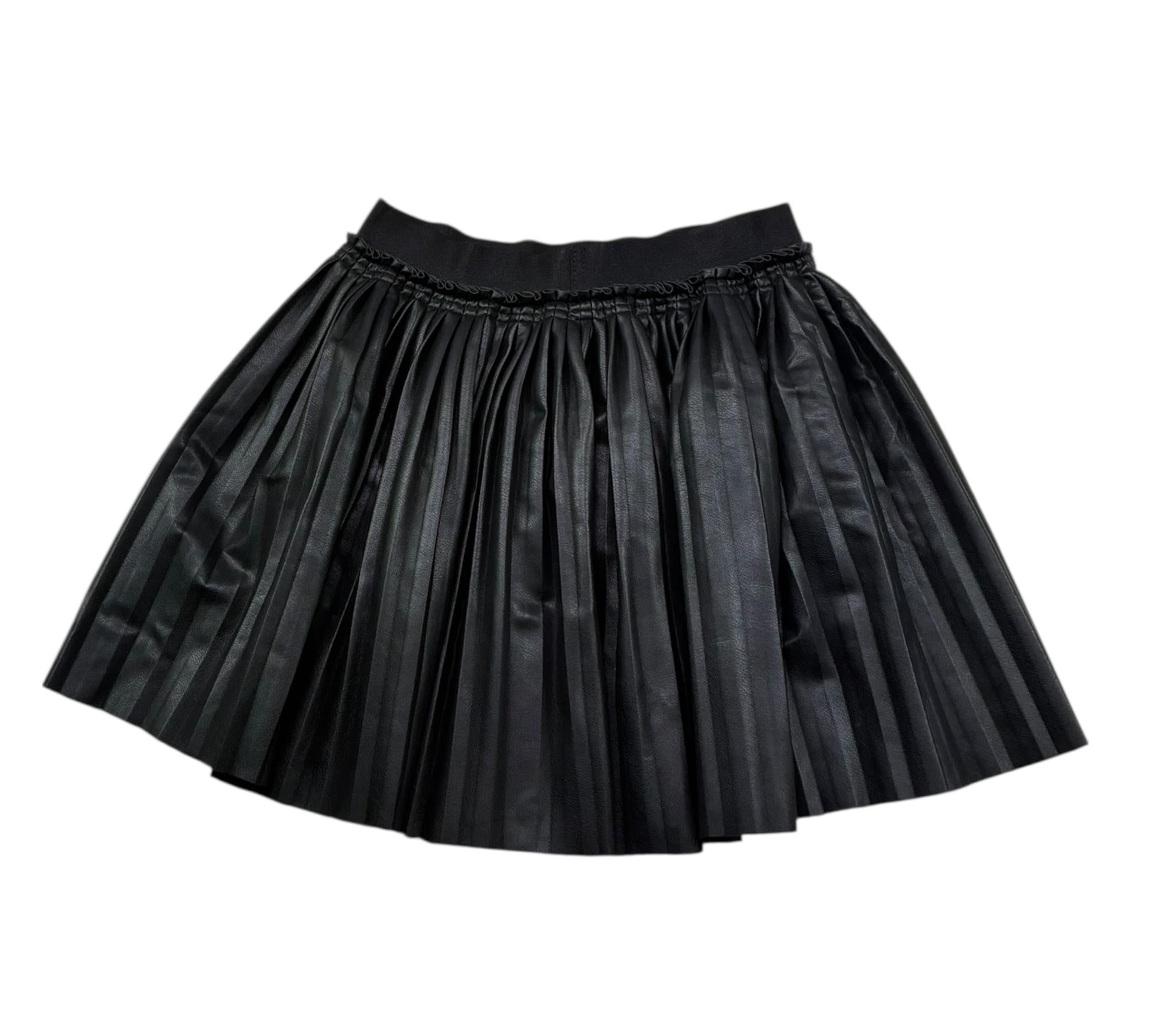 John Richmond Gonna Tinta Unita In Ecopelle per Bambina RGP26067GO NERO JOHN RICHMOND 