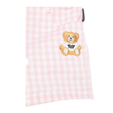 Moschino Short Fantasia Quadretti con Elastico In Vita per Neonata MMQ00R BIANCO/ROSA MOSCHINO 