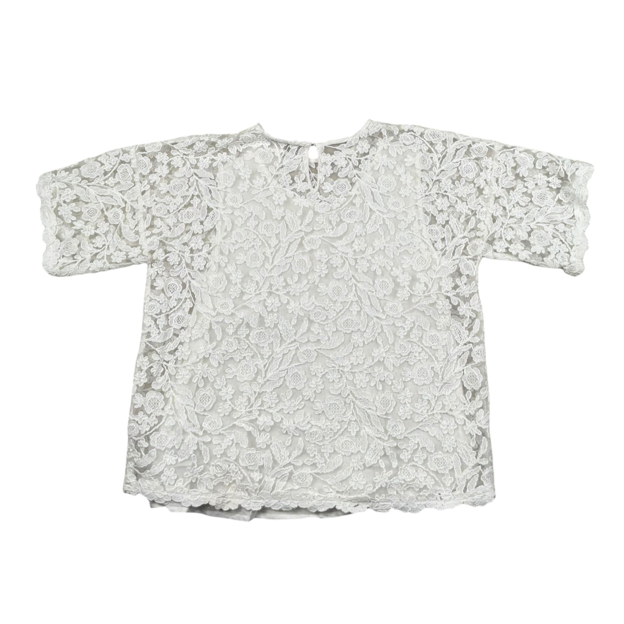 Dondup Camicia Mezza Manica Ricamata con Canotta per Bambina SFCA028 BIANCO DONDUP 