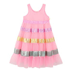 Billieblush Abito Tinta Unita con Paillettes per Bambina U20965 ROSA BillIEBLUSH 