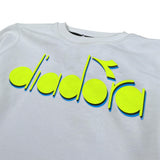 Diadora Felpa Girocollo tinta unita con Stampa Bianco per Bambino 022313 BIANCO DIADORA 