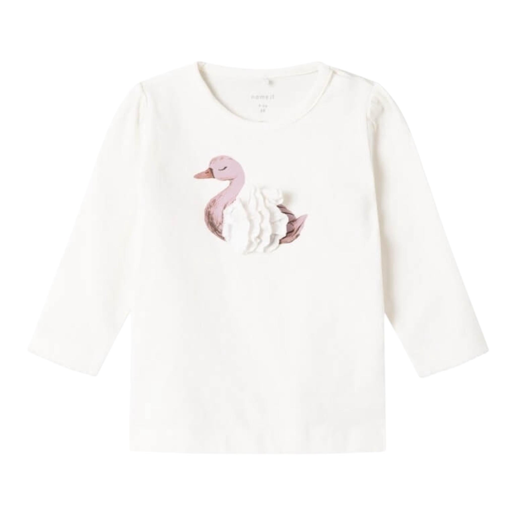 NAME IT shirt tinta unita girocollo con stampa Bianco per Neonata 13225644 BIANCO NAME IT 