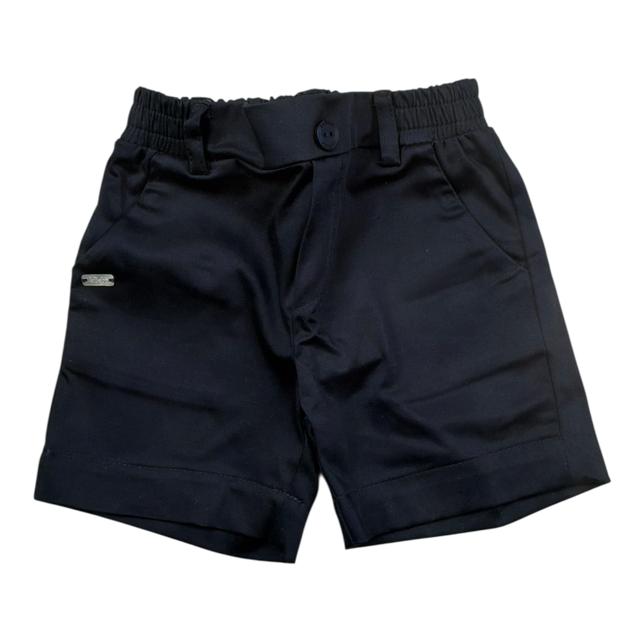 Le Bebe' Bermuda Tinta Unita con Elastico In Vita per Neonato LBB3692 BLU LE BEBE' 