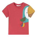 Mayoral T-Shirt Girocollo tinta unita con Stampa In Contrasto Rosso per Neonato 10377 ROSSO MAYORAL 