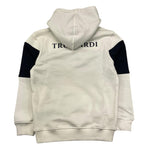 TRUSSARDI felpa chiusa con cappuccio bicolore Bianco/blu per Bambino TBA25056FE BIANCO/BLU TRUSSARDI 