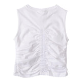 I Do Canotta Tinta Unita Girocollo per Bambina 4B847 BIANCO I DO 