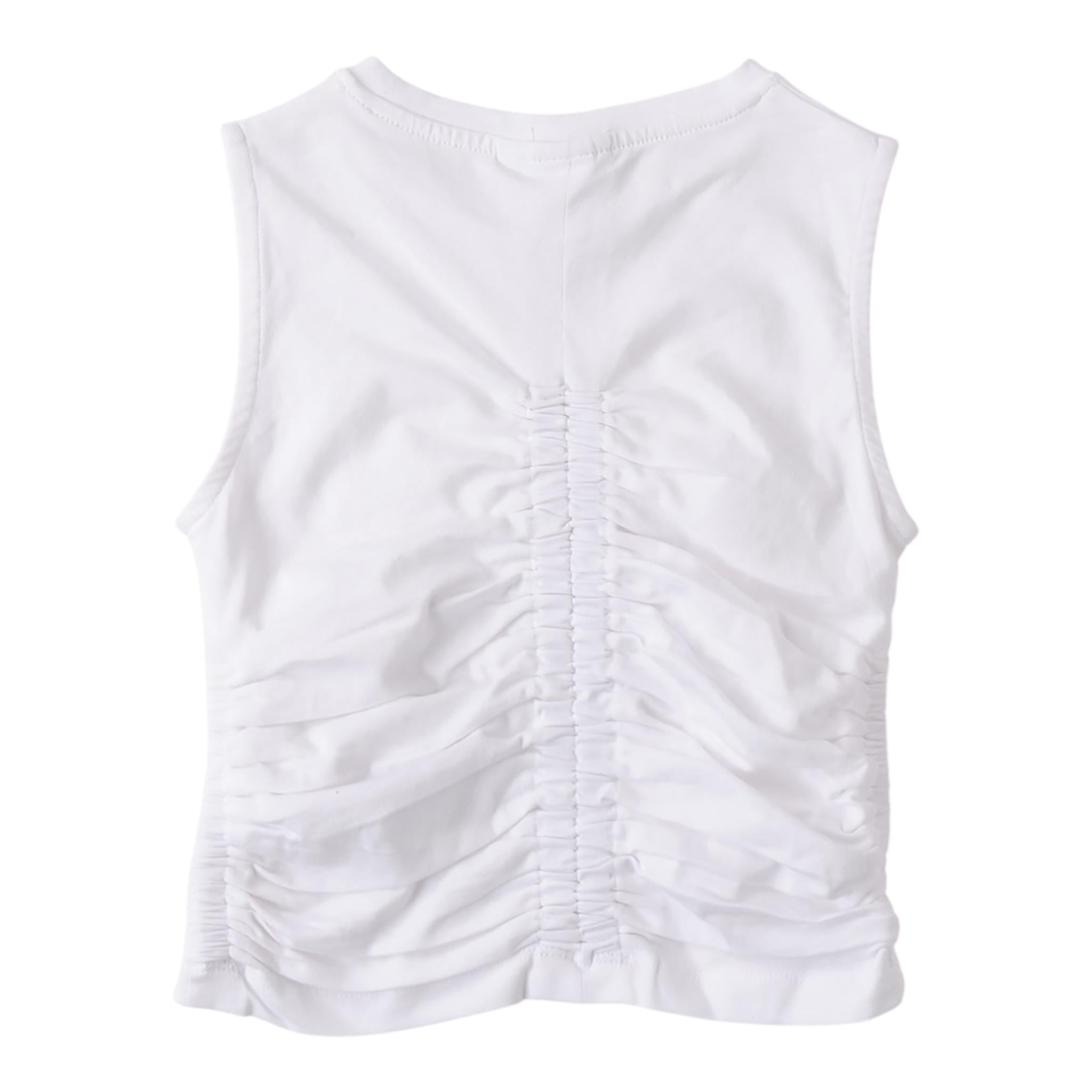 I Do Canotta Tinta Unita Girocollo per Bambina 4B847 BIANCO I DO 