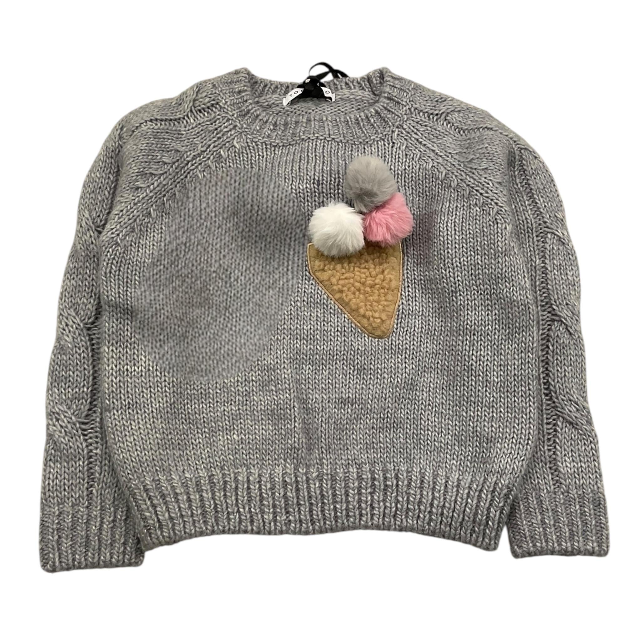 TO be too maglia tinta unita con applicazioni Grigio per Bambina TFBF24M637X GRIGIO TO be too 