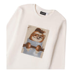 SARABANDA shirt girocollo tinta unita con stampa in contrasto Panna per Neonato 0A146N PANNA SARABANDA 