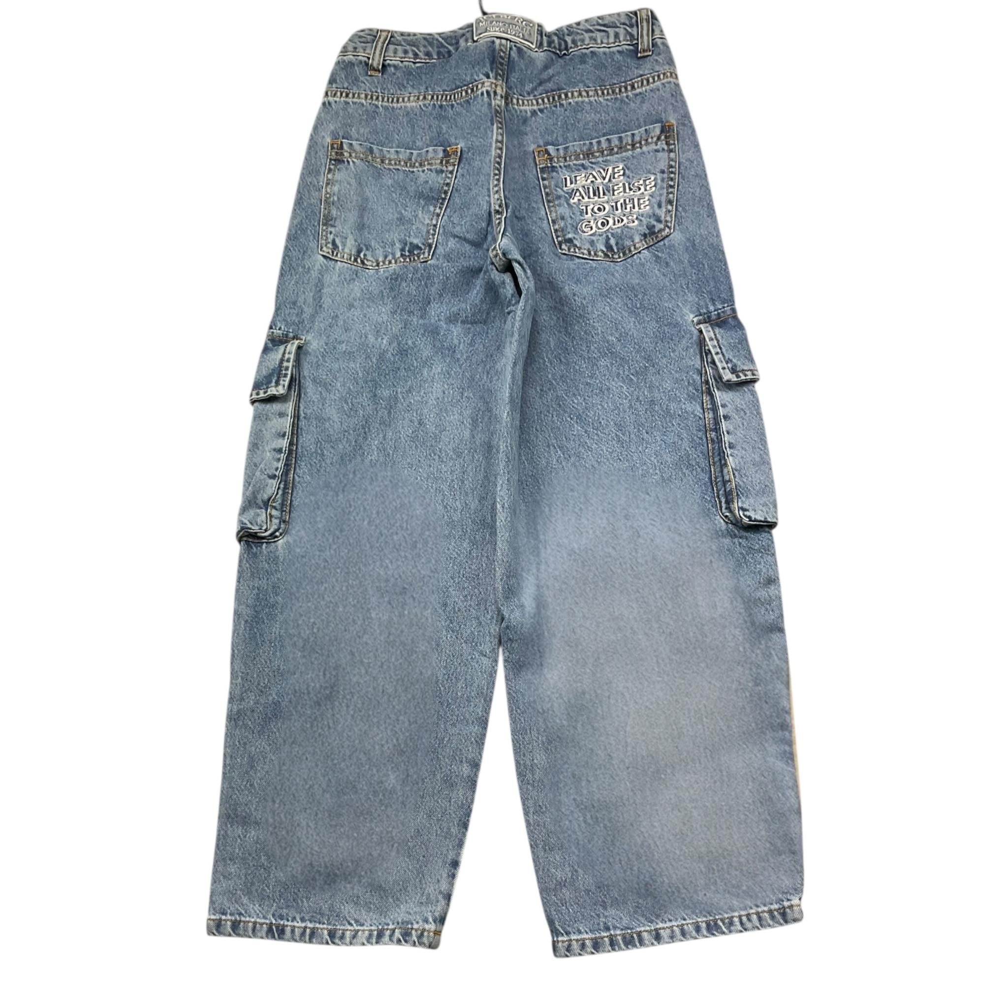 Iceberg Jeans Tinta Unita Modello Cargo per Bambina PTICE5150J BLU ICEBERG 