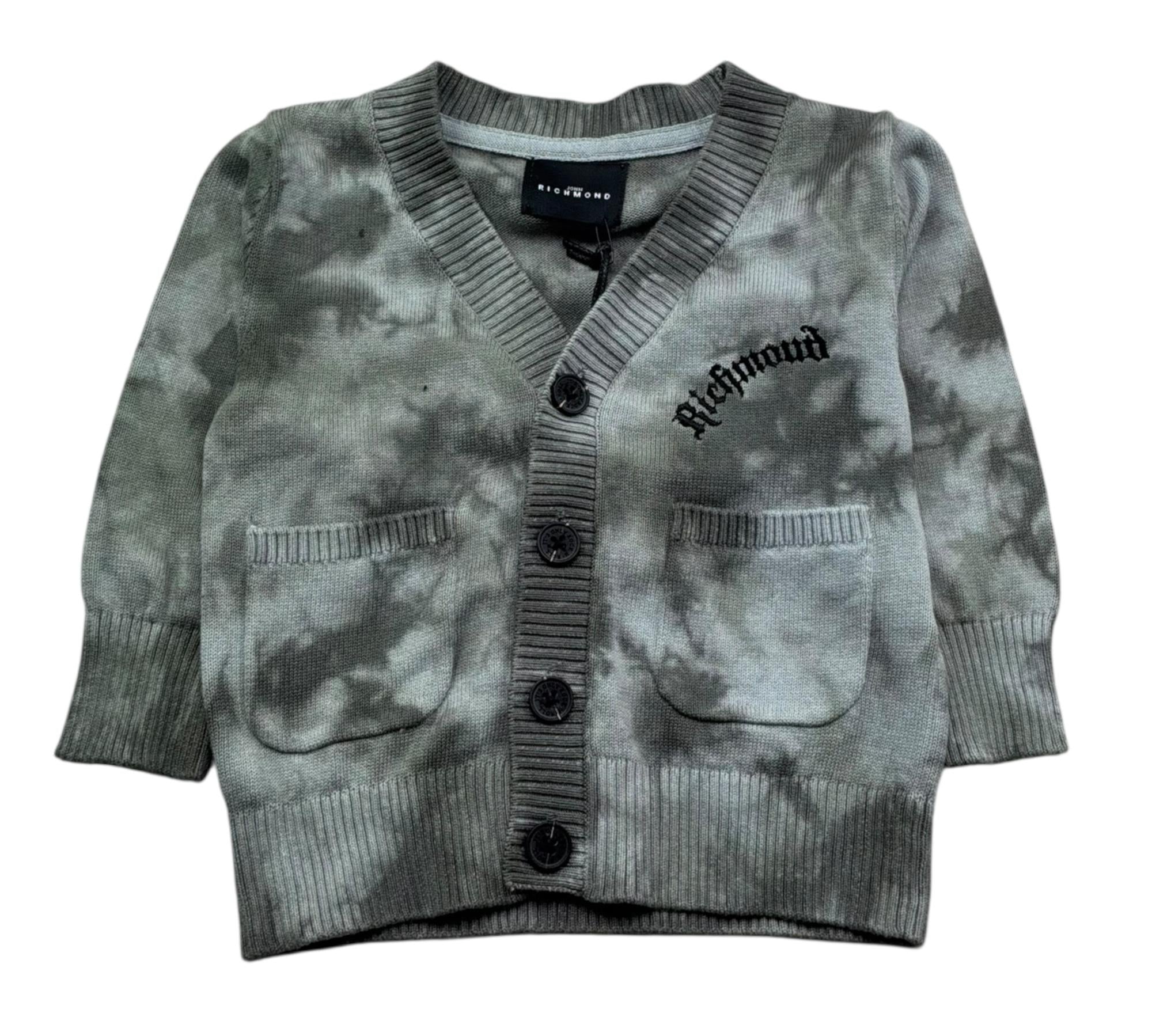 John Richmond Cardigan Tinta Unita Stampa Fantasia per Neonato RIP26066CD VERDE JOHN RICHMOND 