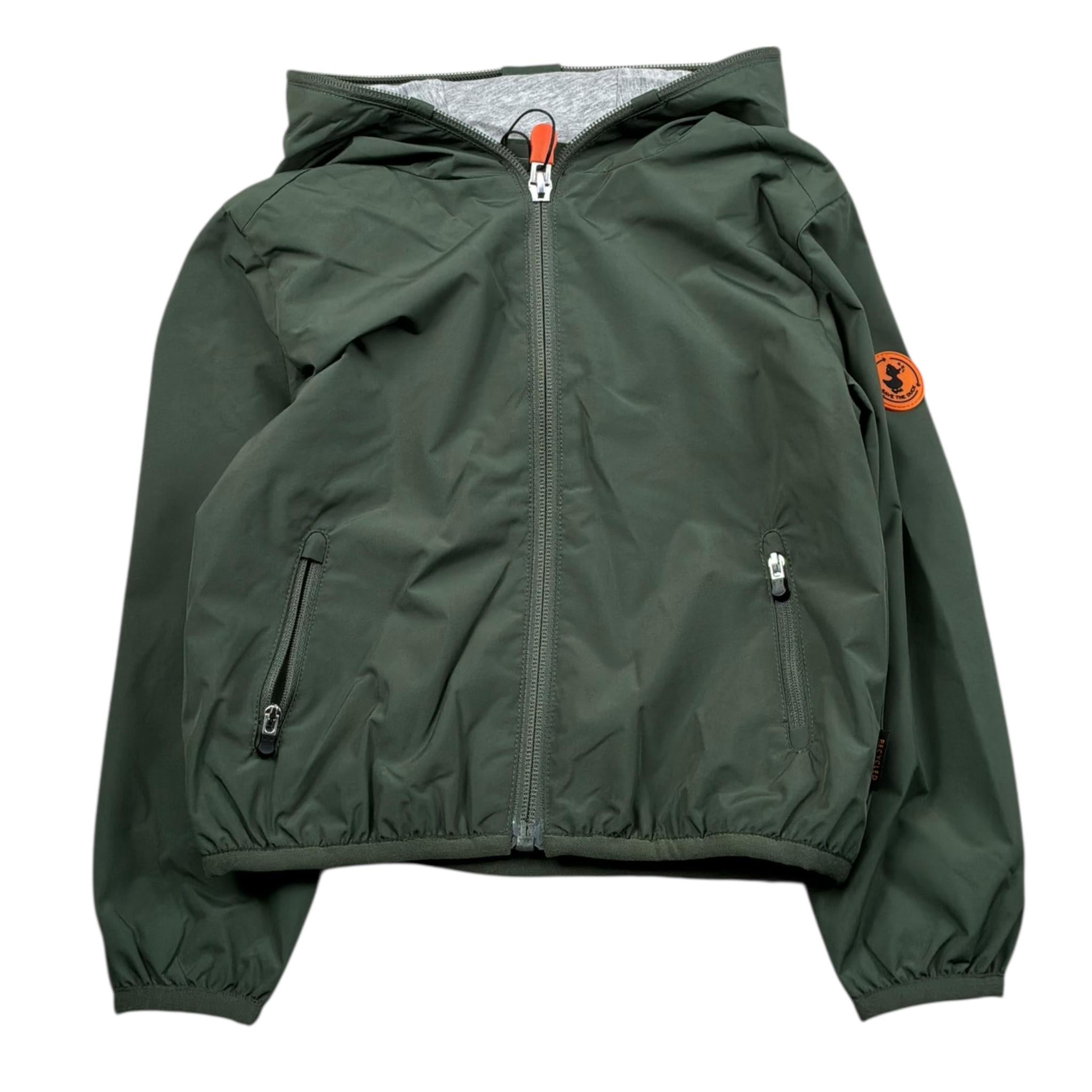 Save The Duck Giubbino Tinta Unita con Zip E Cappuccio per Neonato J30036X VERDE SAVE THE DUCK 