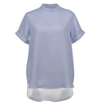 Brian Rush Camicia tinta unita Mezza Manica Azzurro per Bambino EIEIE AZZURRO BRIAN RUSH 