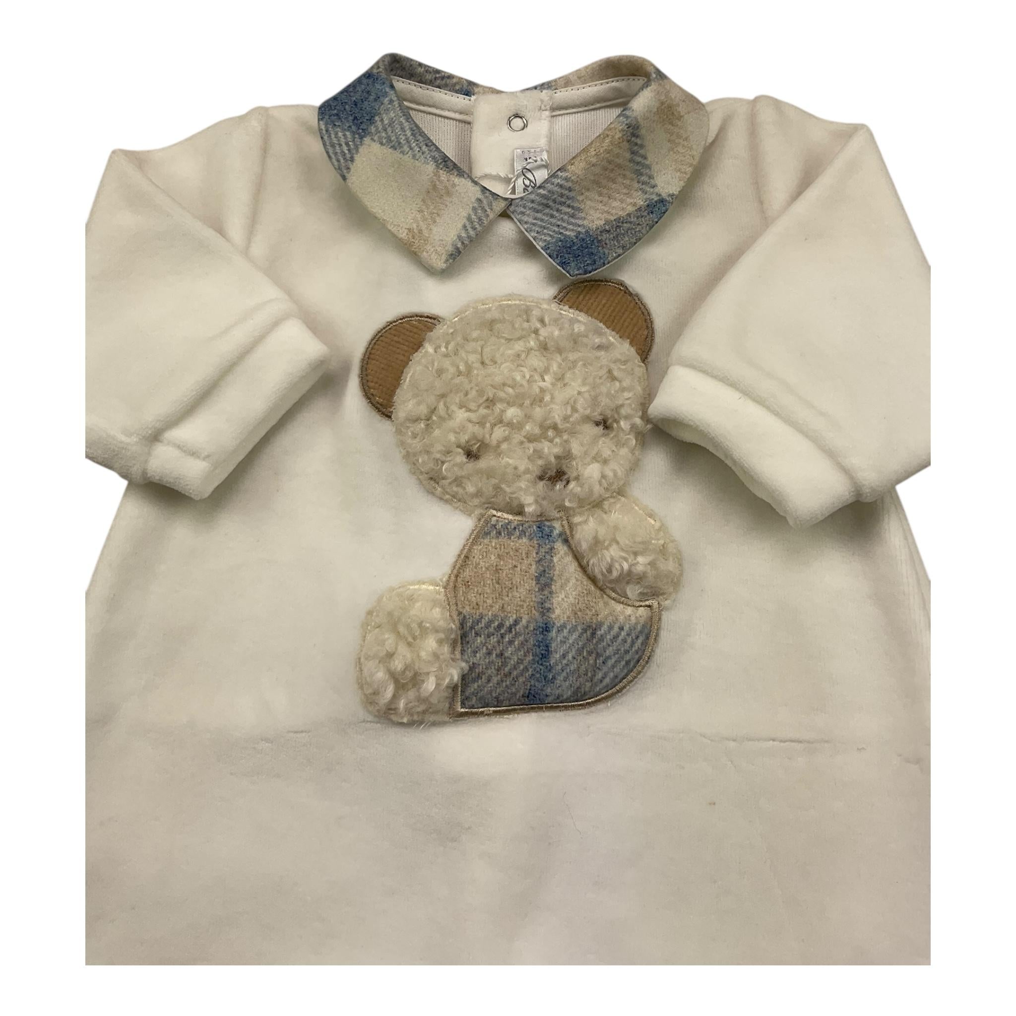 BARCELLINO tutina manica lunga in ciniglia Bianco per Neonato 105101 BIANCO BARCELLINO 