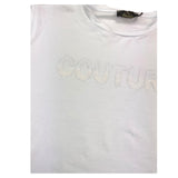 Fun & Fun T-Shirt Girocollo Tinta Unita con Stampa Bianco per Bambina