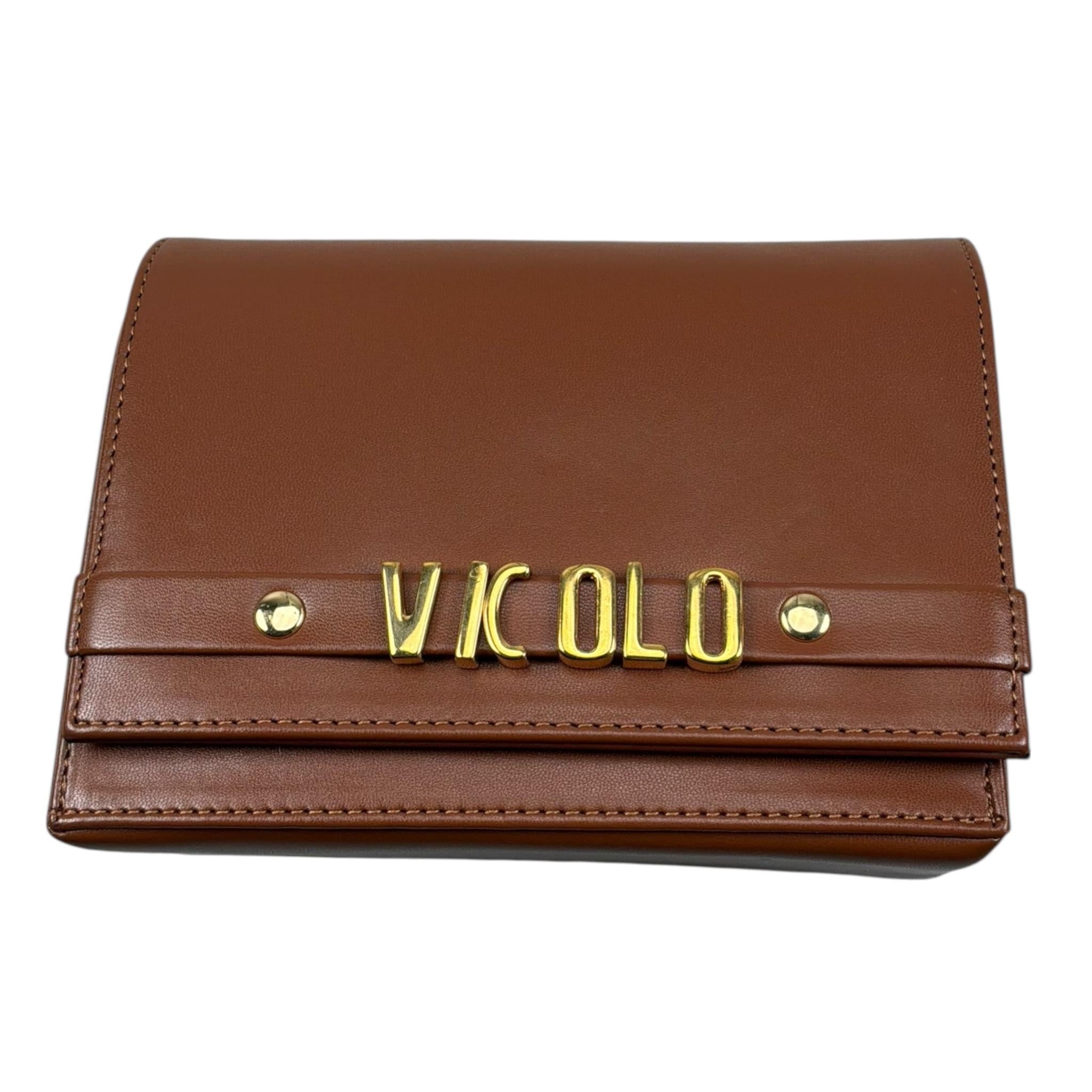 Vicolo Borsa Tinta Unita con Logo per Bambina 3145BP00196 MARRONE VICOLO 