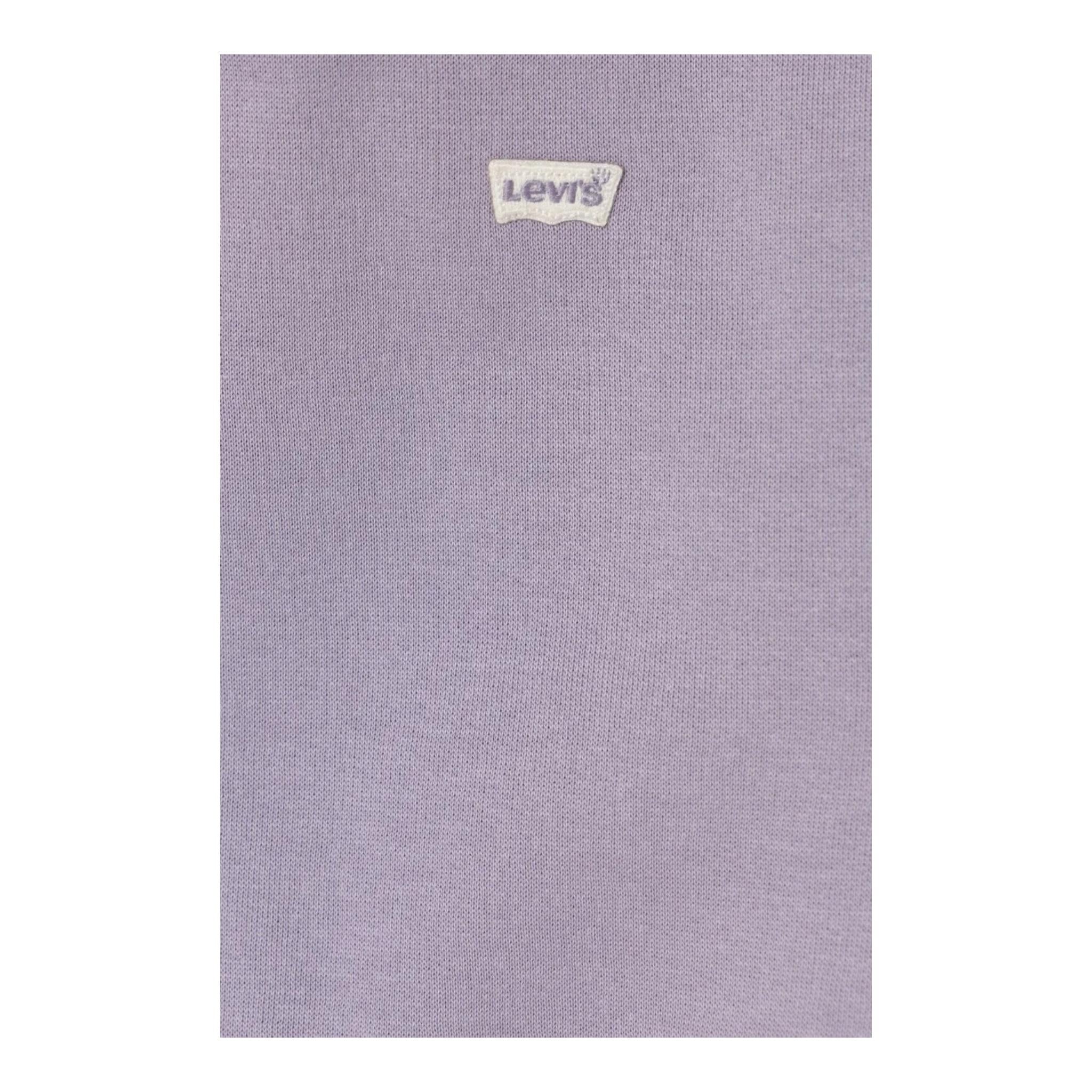LEVI'S felpa chiusa con cappuccio tinta unita con logo Lilla per Bambina 3EL078 LILLA LEVI'S 