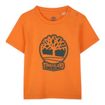 Timberland T-Shirt Girocollo Tinta Unita con Stampa per Bambino T60506X ARANCIONE TIMBERLAND 