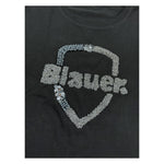 Blauer T-Shirt Girocollo Tinta Unita con Logo per Bambina 24SBLGH02495 NERO BLAUER 