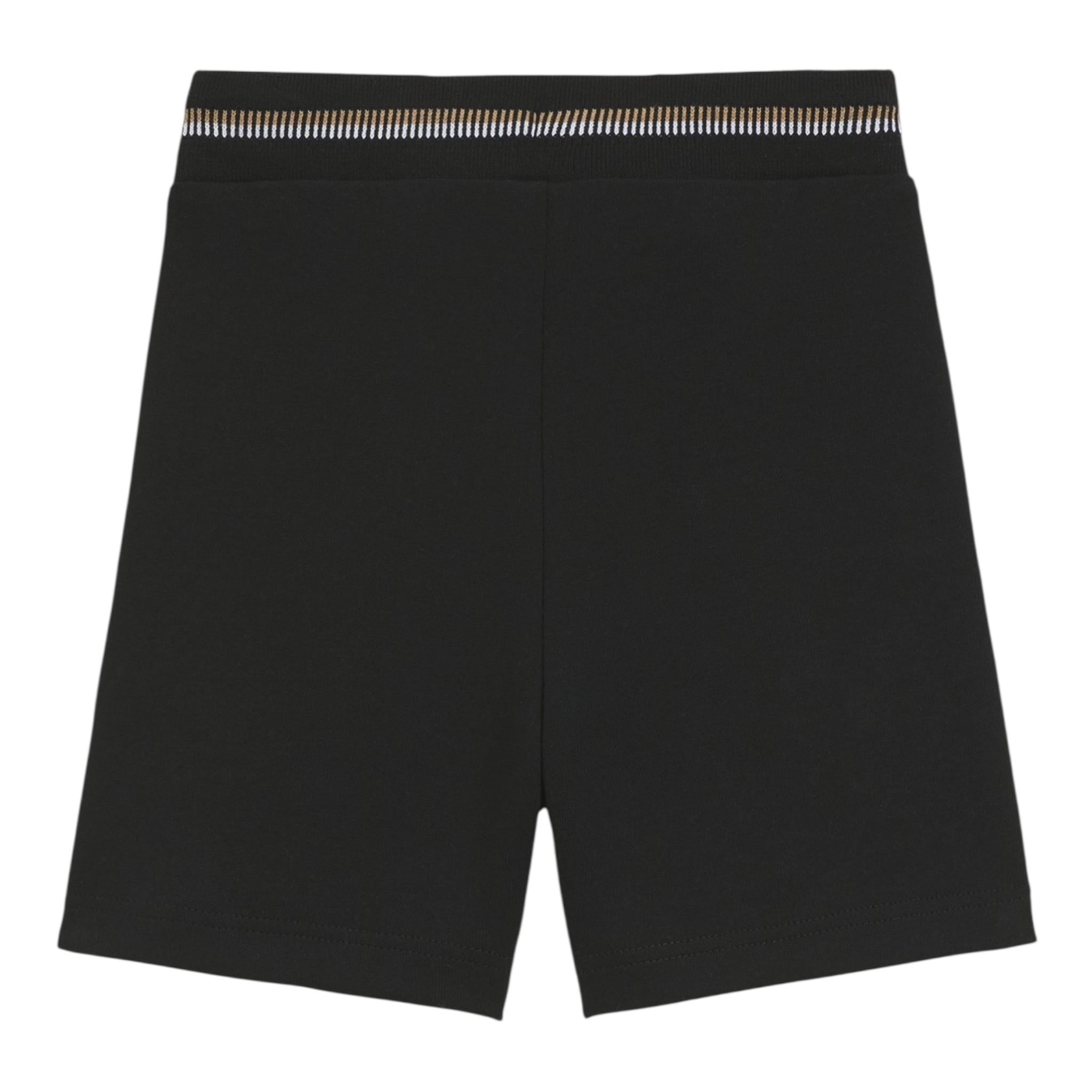 Boss Bermuda Tinta Unita con Elastico In Vita per Bambino J51999 NERO BOSS 