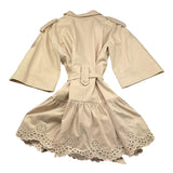 A' La Page Trench Tinta Unita con Ricami per Bambina 25SAGCSP00062 BEIGE A' LA PAGE 