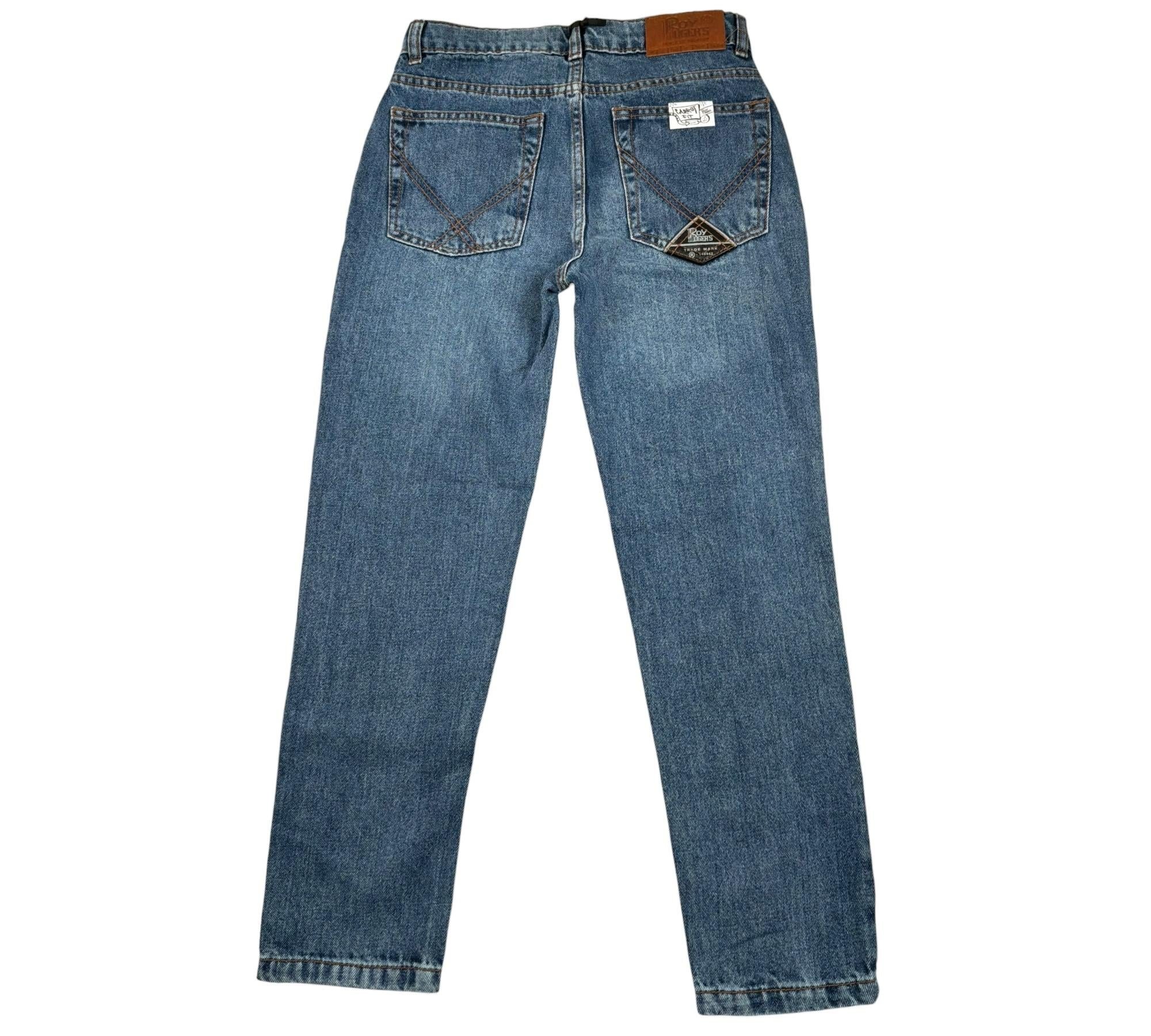 Roy Roger'S Jeans Tinta Unita con Girovita Regolabile per Bambino RB103 BLU ROY ROGER'S 