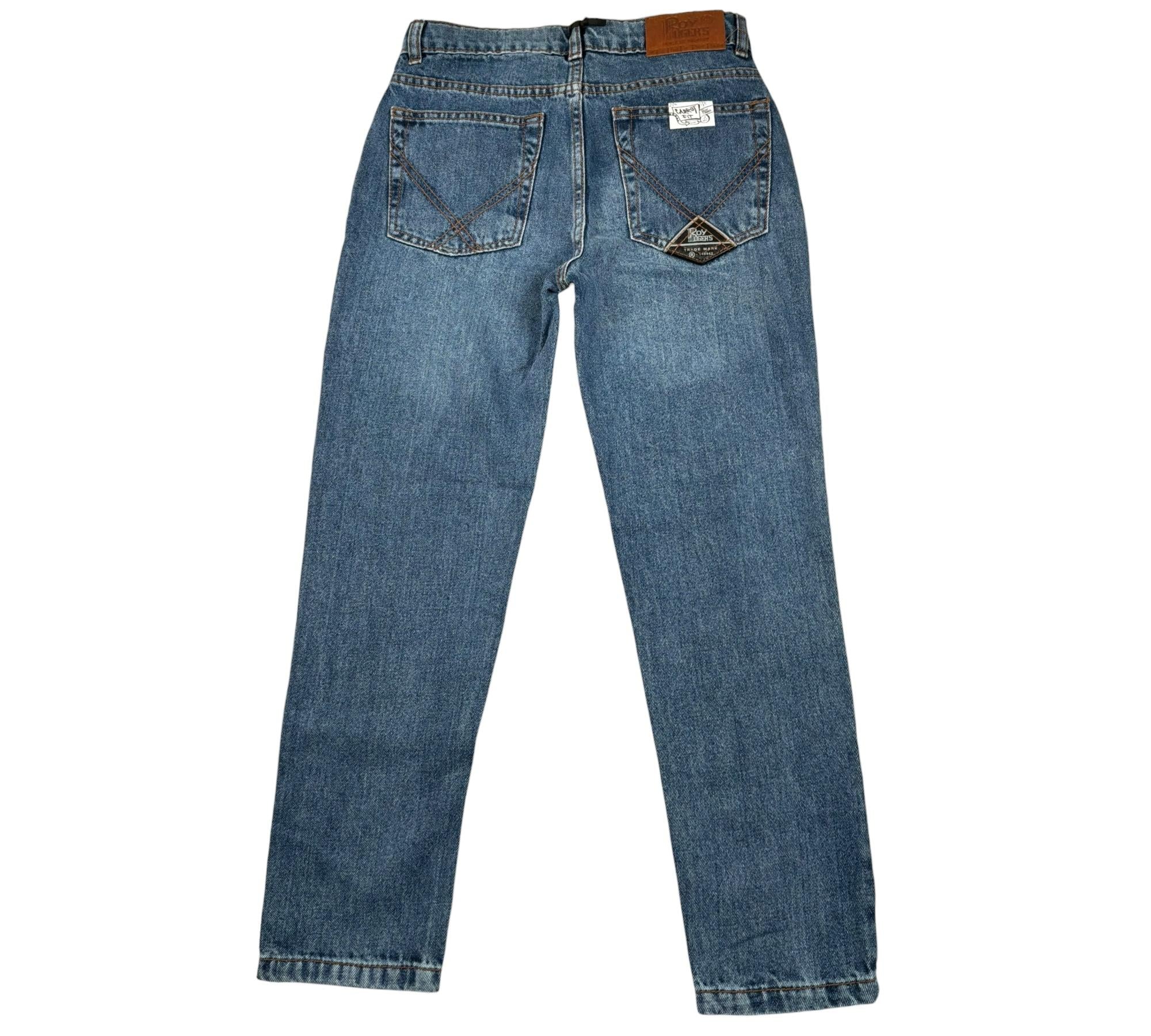 Roy Roger'S Jeans Tinta Unita con Girovita Regolabile per Bambino RB103 BLU ROY ROGER'S 
