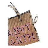 Saint Barth Borsa In Paglia Tinta Unita con Stampa per Bambina 00370L BEIGE SAINT BARTH 