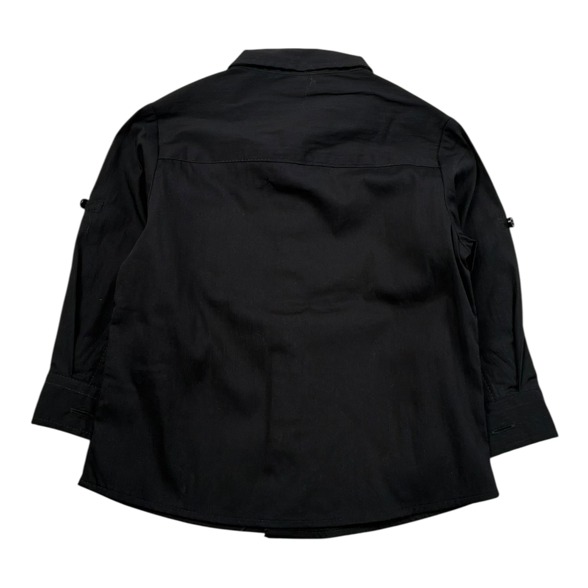 Daniele Alessandrini Camicia Tinta Unita con Logo per Neonato 1295C0778N NERO DANIELE ALESSANDRINI 