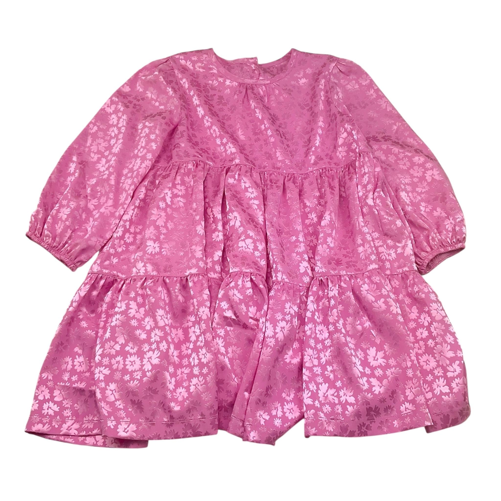 Caffe' D'Orzo Abito Tinta Unita con Fantasia  per Bambina ZW1A10 GLICINE CAFFE' D'ORZO 