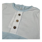 Calamaro Pagliaccetto Bicolore Mezza Manica per Neonato 32330 BIANCO/AZZURRO CALAMARO 