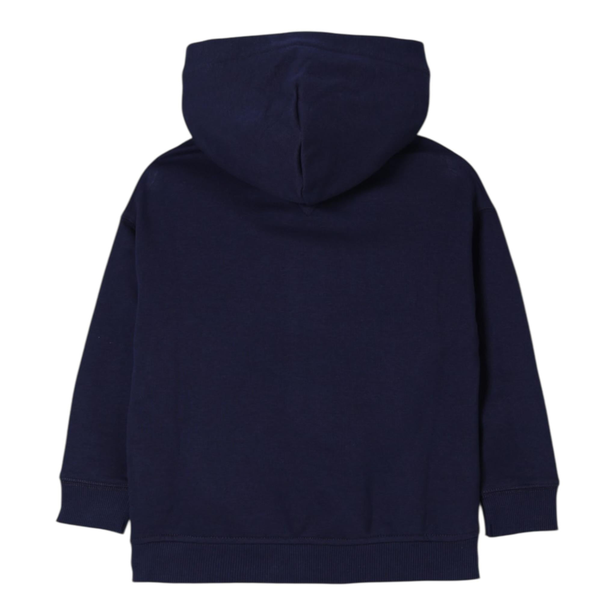 Tommy Hilfiger Felpa con Bottoni E Cappuccio Tinta Unita per Bambino KB0KB09314 BLU TOMMY HILFIGER 