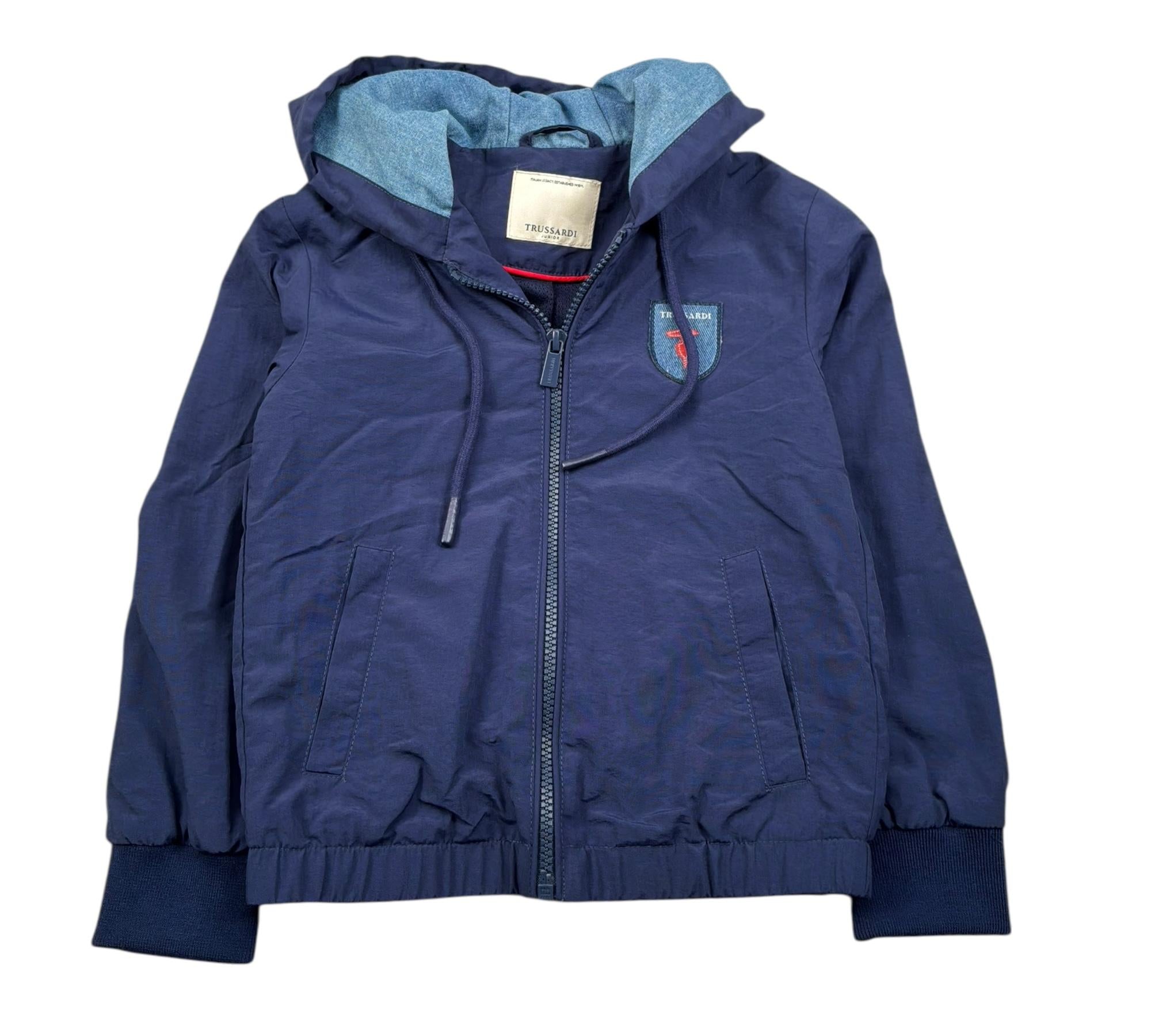 Trussardi Giubbino Tinta Unita con Cappuccio per Bambino TBP26024GB BLU TRUSSARDI 
